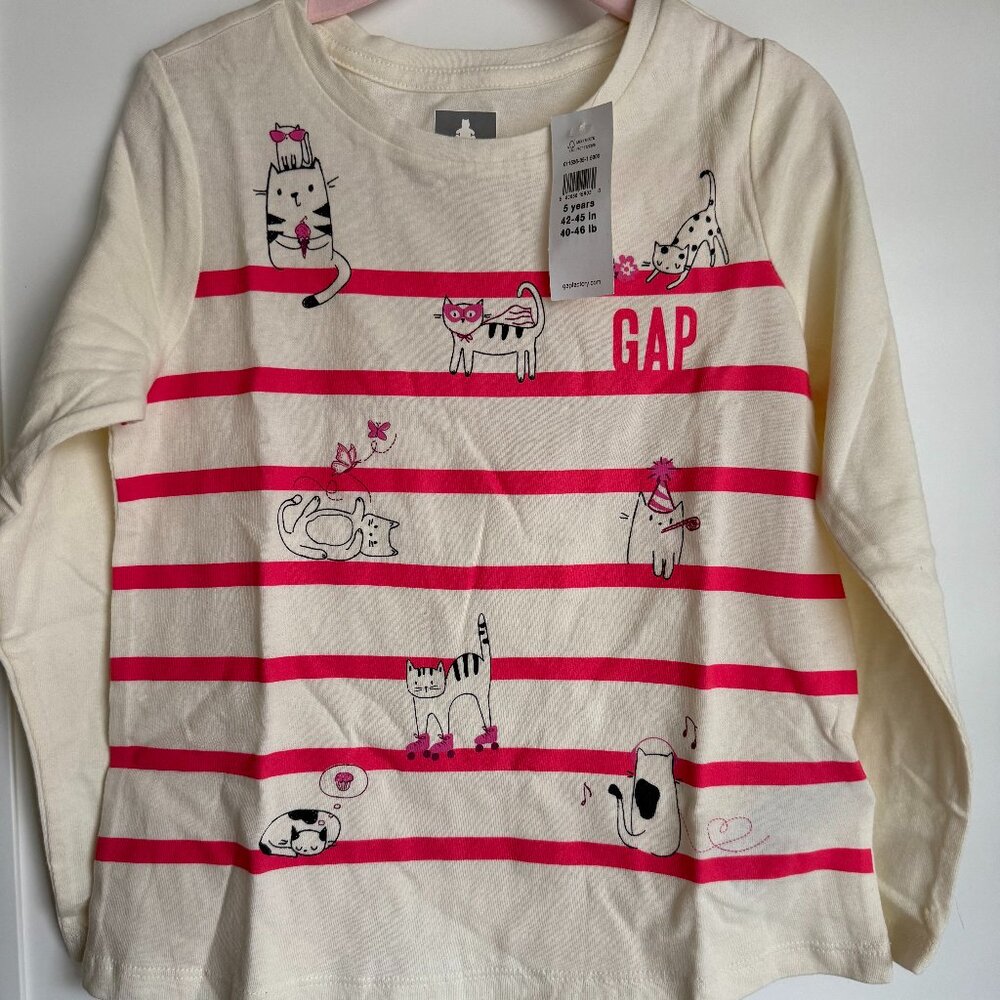 NWT Cats GAP Long-sleeved Shirt Sizes 18-24mo/2y/3y/5y